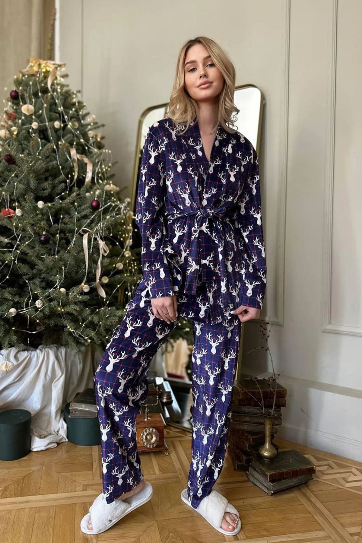 Beyaz Kadife İkili Takım